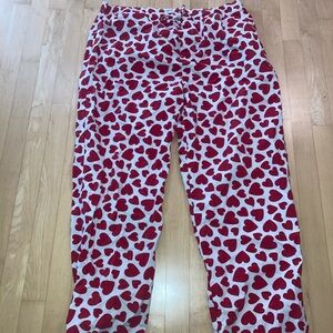 Men’s GAP Body Love Hearts Red and White size Large Pajama Pants